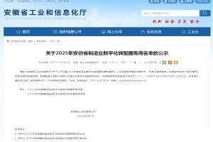 公司入選2025年安徽省制造業(yè)數(shù)字化轉型服務商名單